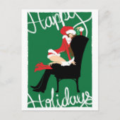 Mistelzweigpostkarte Feiertagspostkarte (Vorderseite)