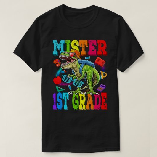 Mister 1st Typ Monster Truck Dinosaurier Erster T-Shirt (Design vorne)