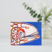 Mister Blue Fish Postcard Postkarte (Stehend Vorderseite)