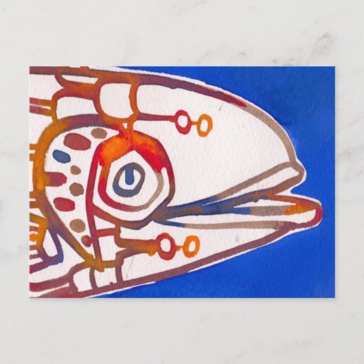 Mister Blue Fish Postcard Postkarte (Vorderseite)