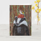 Mister Finch Grußkarte Karte (Gelbe Blume)