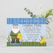 Mister Garden Gnome Einladung (Stehend Vorderseite)