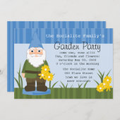 Mister Garden Gnome Einladung (Vorne/Hinten)