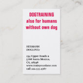 Mister Great Dane Visitenkarte (Rückseite)