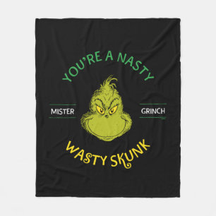 Mister Grinch   Du bist ein Ekliger Wasty Skunk Fleecedecke
