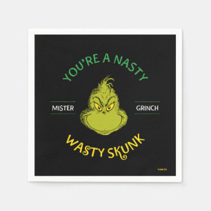 Mister Grinch Du bist ein Ekliger Wasty Skunk Serviette