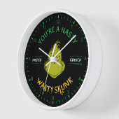 Mister Grinch | Du bist ein Ekliger Wasty Skunk Uhr (Winkel)