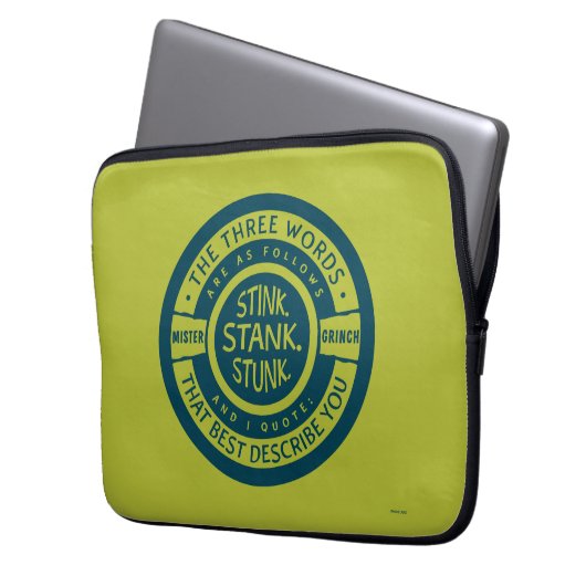 Mister Grinch | Stink Stank Stank Quote Laptopschutzhülle (Vorderseite Links)