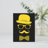 Mister Hipster Postkarte (Stehend Vorderseite)