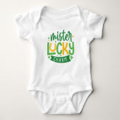 Mister Lucky Charm St Patricks Day Baby Strampler (Vorderseite)