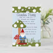 Mister Mushroom Garden Gnome Einladung (Stehend Vorderseite)