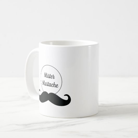 Mister Mustache Tasse (Vorderseite Links)