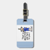 Mister Old Furz Birthday Spaß Gepäckanhänger (Vorderseite vertikal)