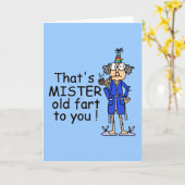 Mister Old Furz Birthday Spaß Karte (Gelbe Blume)