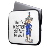 Mister Old Furz Birthday Spaß Laptopschutzhülle (Vorderseite Links)