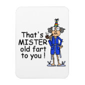 Mister Old Furz Birthday Spaß Magnet (Vertikal)