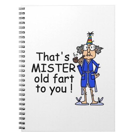 Mister Old Furz Birthday Spaß Notizblock (Vorderseite)