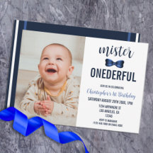 Mister Onederful Bow Krawatte 1. Geburtstag