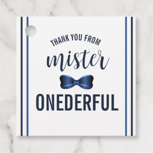 Mister Onederful Bow Krawatte 1. Geburtstag Geschenkanhänger