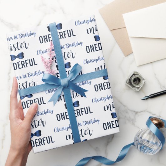 Mister Onederful Bow Krawatte 1. Geburtstag Geschenkpapier (Schenken)