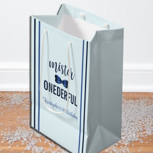Mister Onederful Bow Krawatte 1. Geburtstag Mittlere Geschenktüte