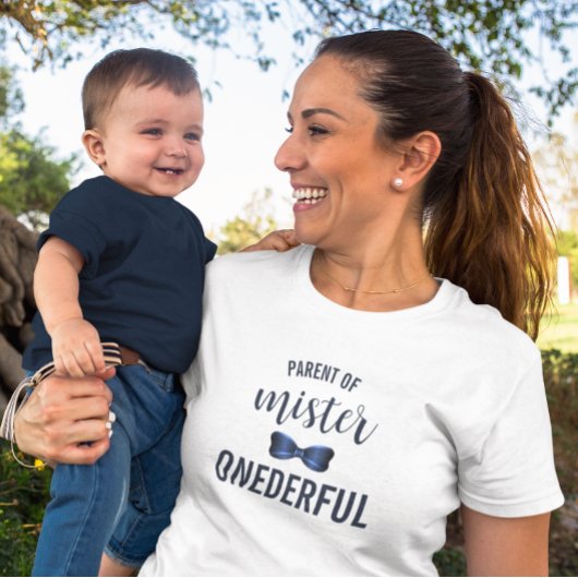Mister Onederful Bow Krawatte 1. Geburtstag T-Shirt