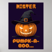 Mister Pumpk-A-Boo Halloween Pumpkin Poster (Vorne)