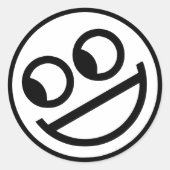 Mister Smiles Runder Aufkleber (Vorderseite)