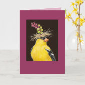 Mister the goldfinch card karte (Gelbe Blume)