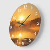 Misti Lake Sunrise Wall Clock Große Wanduhr (Winkel)