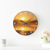Misti Lake Sunrise Wall Clock Große Wanduhr (Zuhause)