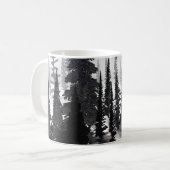 Misti monochrome Pine Forest Wasserfarbe Kunst dru Kaffeetasse (Vorderseite Links)