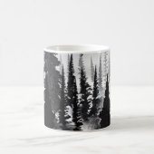 Misti monochrome Pine Forest Wasserfarbe Kunst dru Kaffeetasse (Mittel)