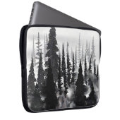 Misti monochrome Pine Forest Wasserfarbe Kunst dru Laptopschutzhülle (Vorne Rechts)
