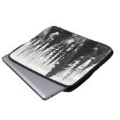 Misti monochrome Pine Forest Wasserfarbe Kunst dru Laptopschutzhülle (Vorne Knopf)