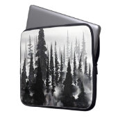 Misti monochrome Pine Forest Wasserfarbe Kunst dru Laptopschutzhülle (Vorderseite Links)