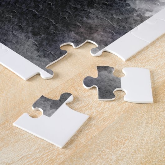 Misti monochrome Pine Forest Wasserfarbe Kunst dru Puzzle (Seite)