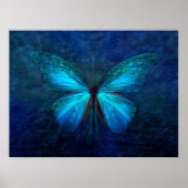 Mistic Blue Butterfly Poster (Vorne)