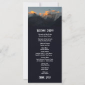 Mistic Mountain Dark Wedding Program (Rückseite)