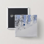 Mistie Fortin Ski Pulver Button (Vorne & Hinten)