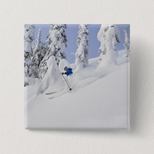 Mistie Fortin Ski Pulver Button (Vorderseite)