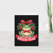 Mistle-toad Funny Christmas Toad Pun  Karte (Vorderseite)