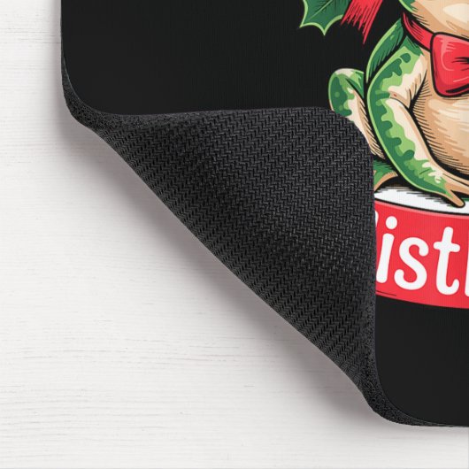 Mistle-toad Funny Christmas Toad Pun  Mousepad (Ecke)