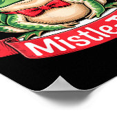 Mistle-toad Funny Christmas Toad Pun  Poster (Ecke)