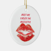 MISTLE TOE / MERRY CHRISTMAS AUF DER ANDEREN SEITE KERAMIK ORNAMENT (Rechts)