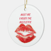 MISTLE TOE / MERRY CHRISTMAS AUF DER ANDEREN SEITE KERAMIK ORNAMENT (Links)