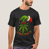 Mistlestoned Weed Leaf Funny Stoner Christmas T-Shirt (Vorderseite)