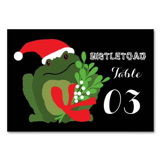 Mistle'toad Christmas Number Tischnummer (Rückseite)