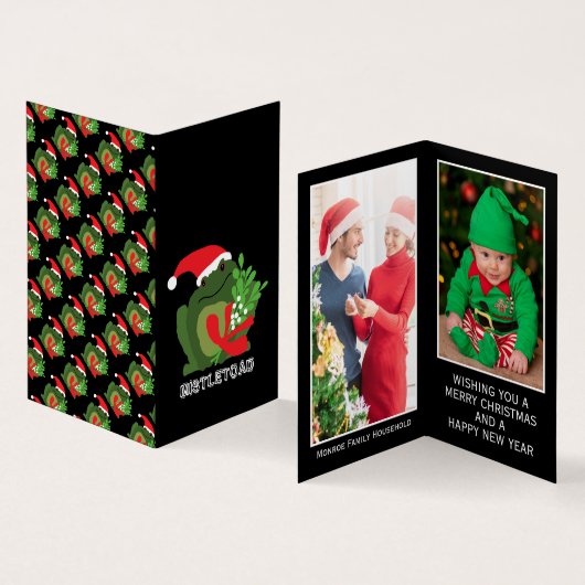 Mistle'toad, Foto Weihnachtskarte Visitenkarten (Innenseite und Außenseite)