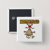 Mistletoad Mistletoe Toad Cartoon Button (Vorne & Hinten)